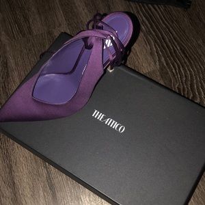 Purple satin heel, never worn